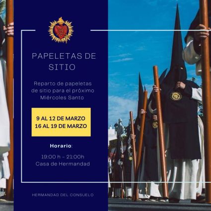Reparto papeletas de sitio
