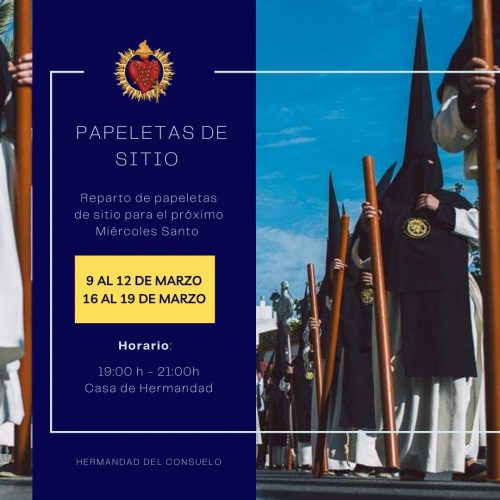 Reparto papeletas de sitio